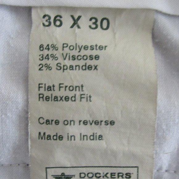 DOCKERS PREMIUM MEN'S SIZE 36 X 30 TROUSER OLIVE GREEN RELAXED FIT PANTS SLACKS - Picture 14 of 16